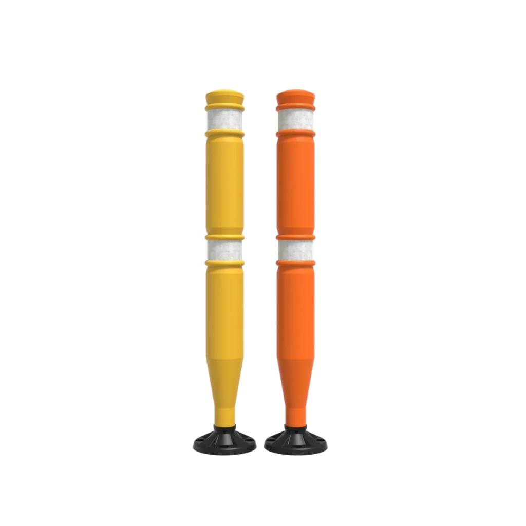 El Balizamiento vial son postes flexibles cuya misión es definiri y delimitar áreas exclusivas, como las ciclovías, en las ciudades