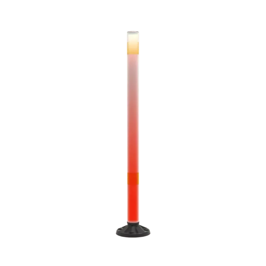 Baliza solar led util para delimitar ciclovías, accesos a estacionamientos o para crear pasos peatonales. Resiste más de 5 mil abatimientos