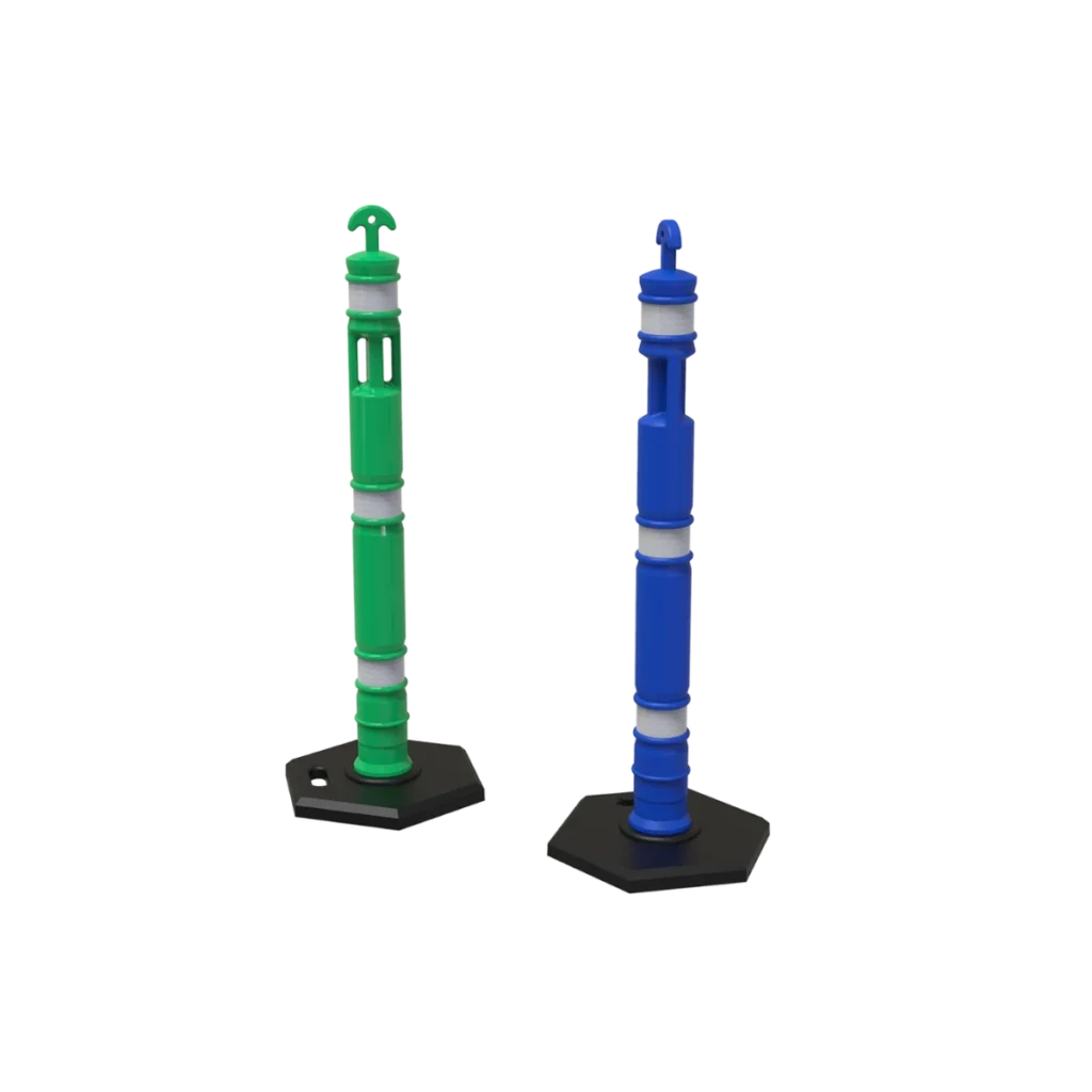 Por su altura ideal, resistencia y propiedades reflejantes, las balizas viales son idóneas para delimitar áreas exclusivas en las calles, como ciclopistas.