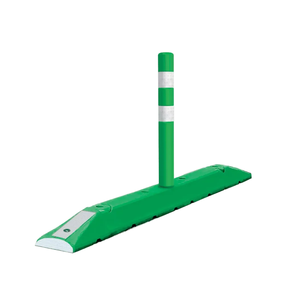 La Barrera Canalizadora funciona tanto como delimitador de carriles como para crear ciclovías. Alta resistencia y durabilidad