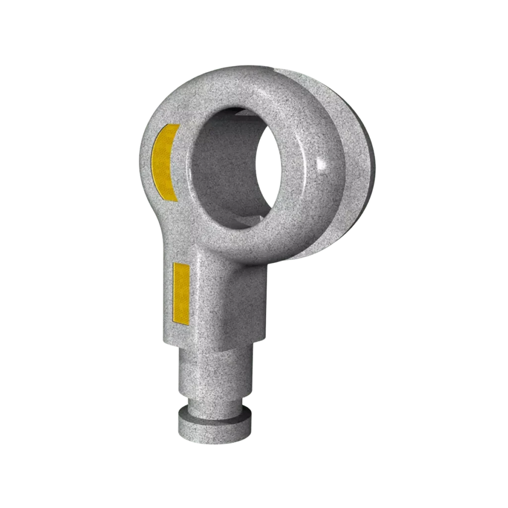 El Bolardo fijo para bicicleta puede funcionar como un alineador de aceras para delimitar el paso, pero también como estacionamiento de bicis